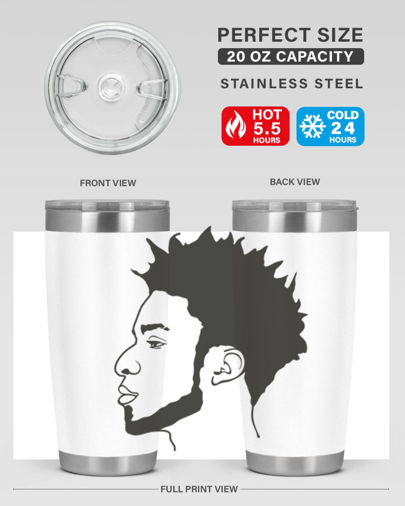 beardman 43#- black men - boys- tumbler