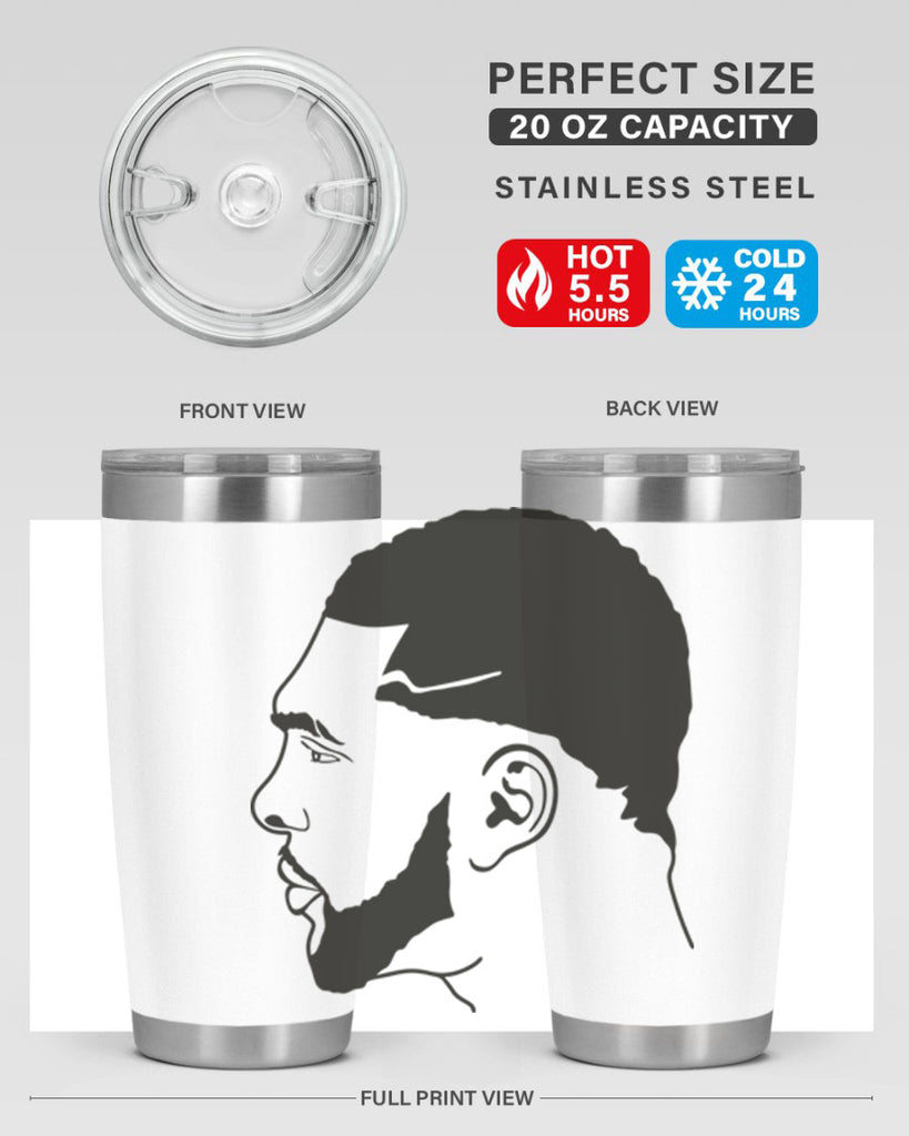 beardman 55#- black men - boys- tumbler