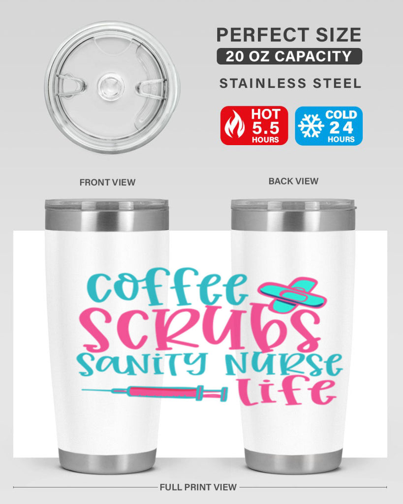 coffee scrubs sanity nurse life Style 390#- nurse- tumbler