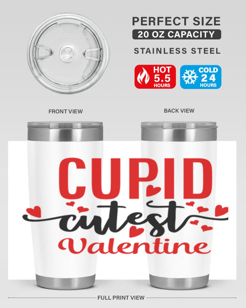 cupid cutest valentine 72#- valentines day- Tumbler