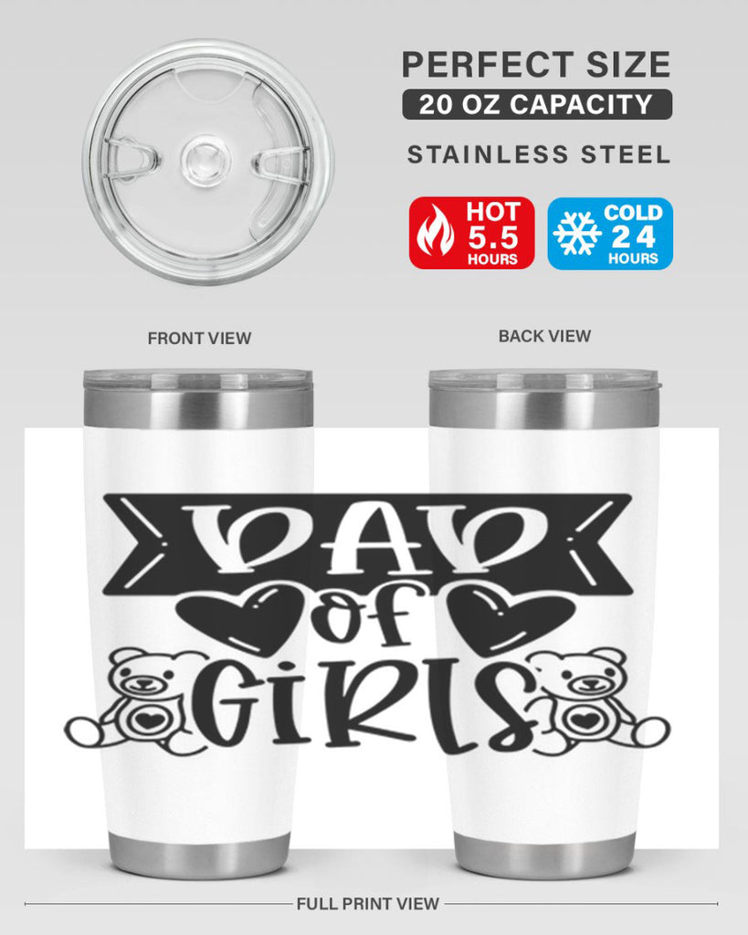 dad of girls 60#- fathers day- Tumbler