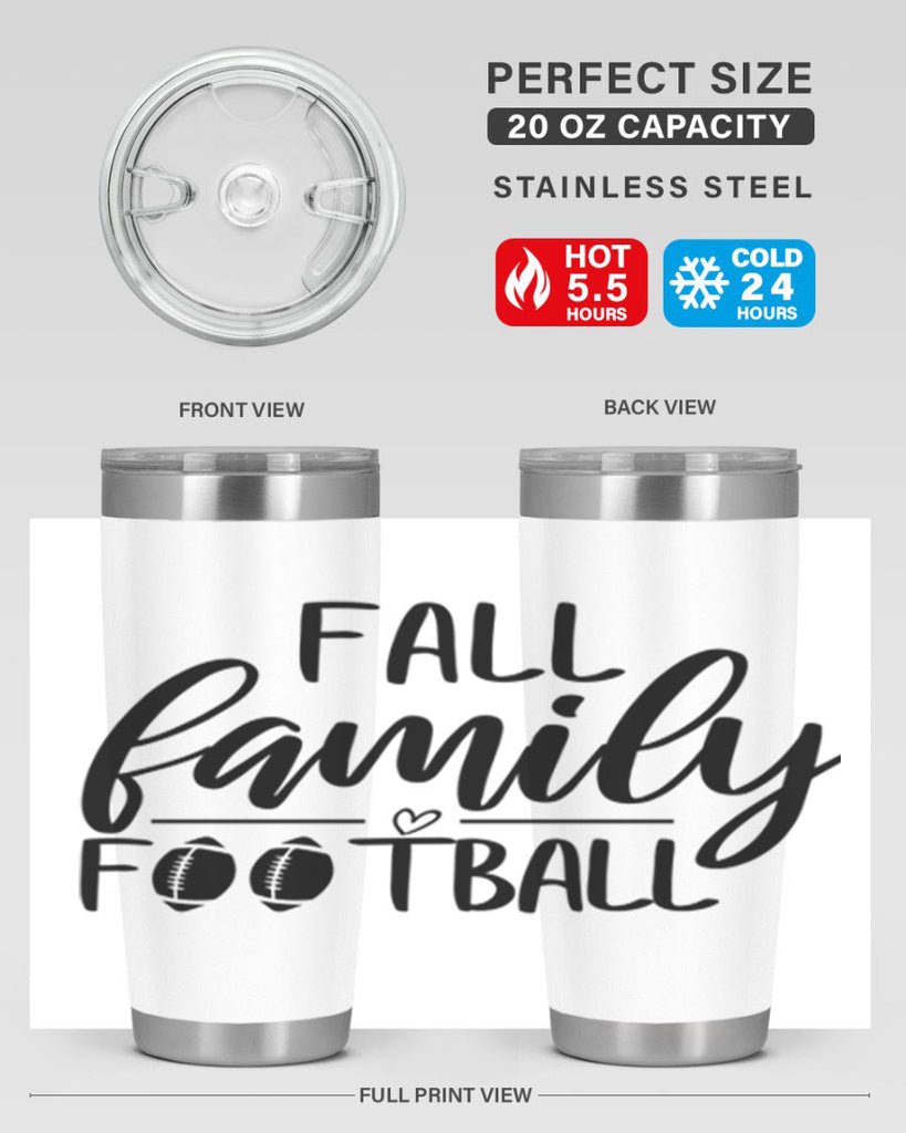 fall family football 100#- fall- Tumbler