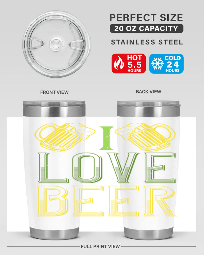 i love beer Style 134#- St Patricks Day- Tumbler