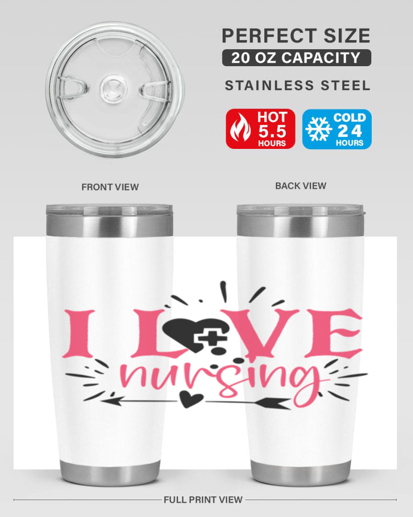 i love nursing Style 380#- nurse- tumbler