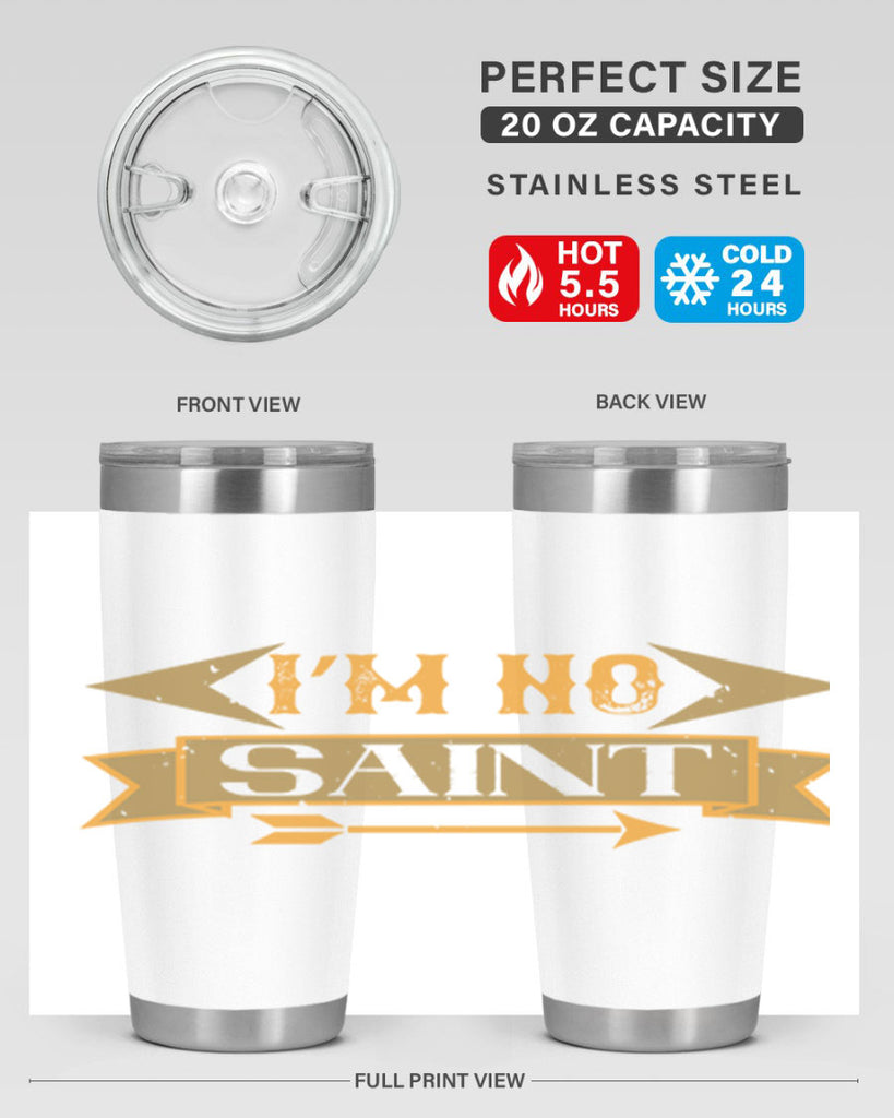 i’m no saint 59#- mardi gras- Tumbler