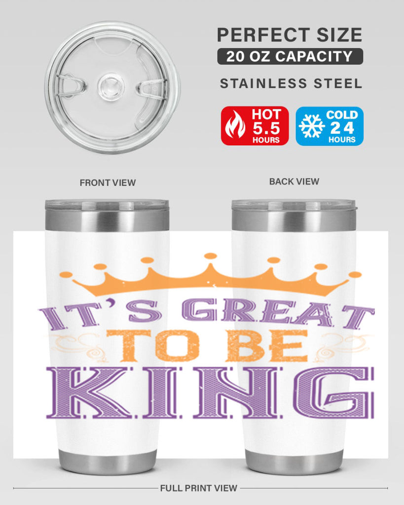 it’s great to be king 61#- mardi gras- Tumbler