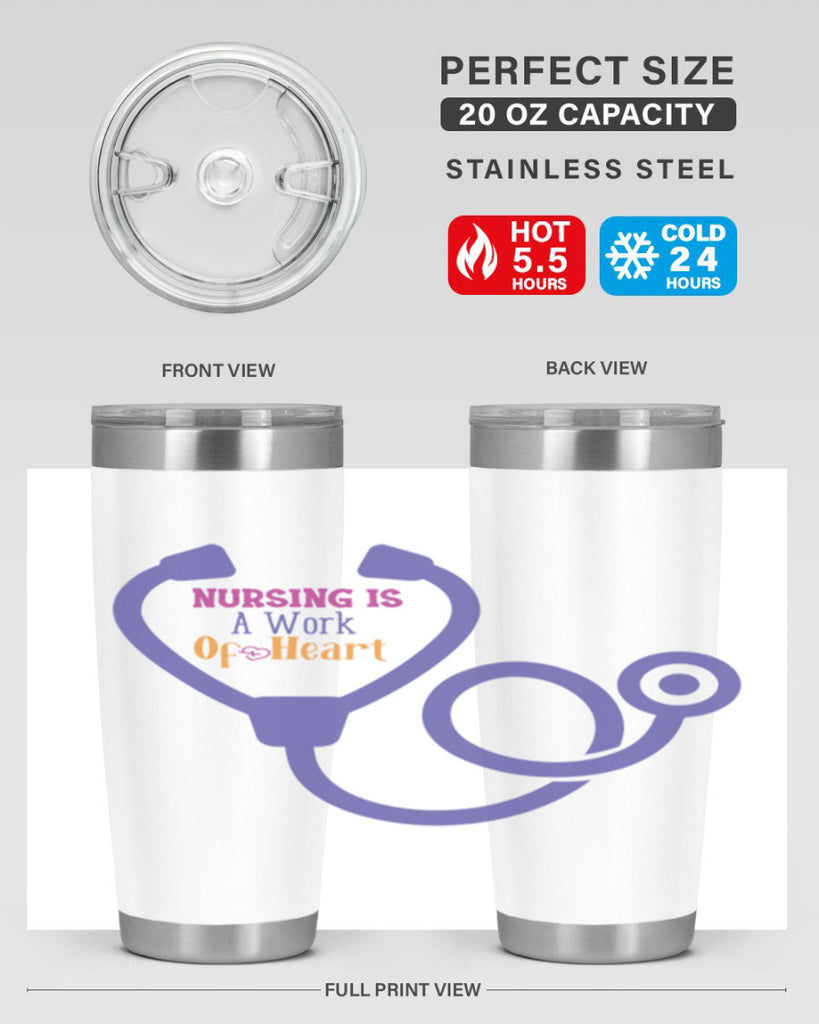 nursing is a work of heart Style Style 68#- nurse- tumbler
