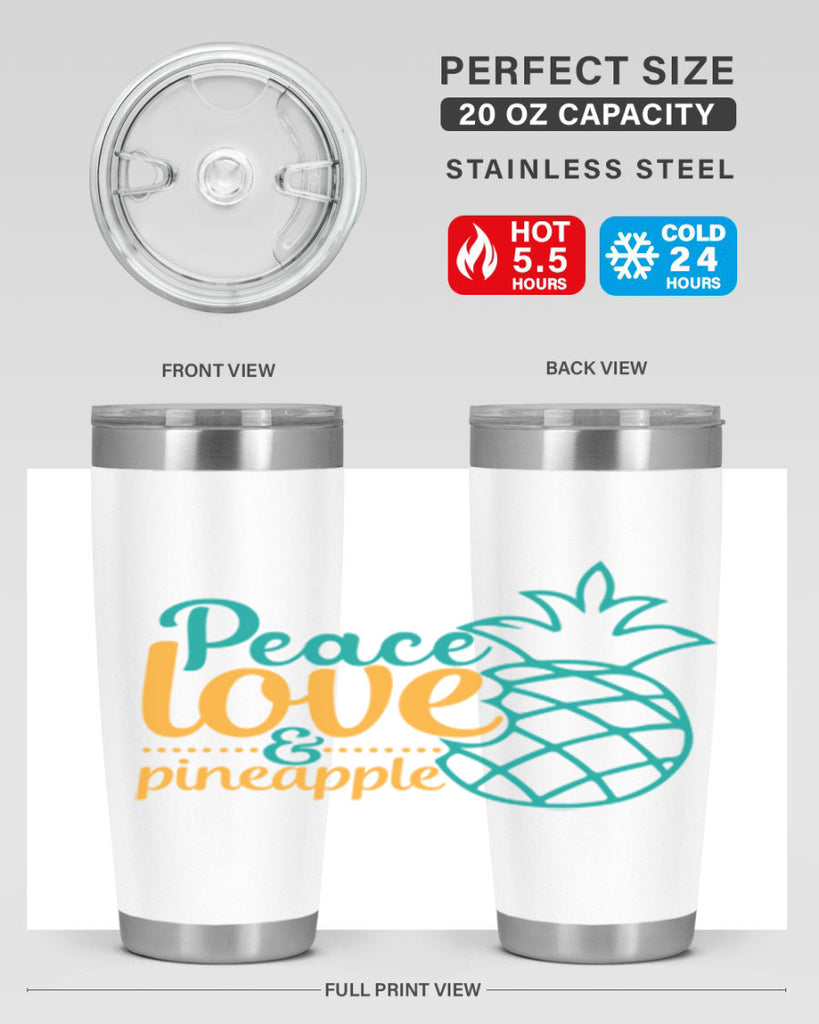 peace love pineapple Style 82#- summer- Tumbler