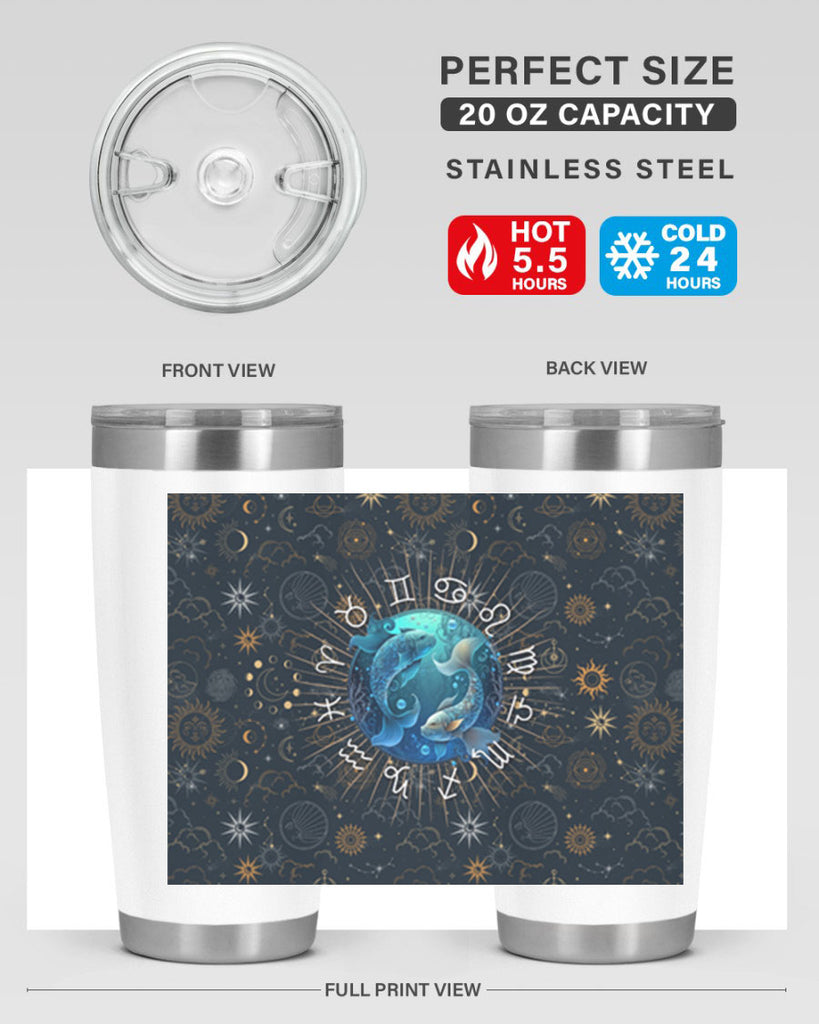 pisces Straight 366#- zodiac- Tumbler