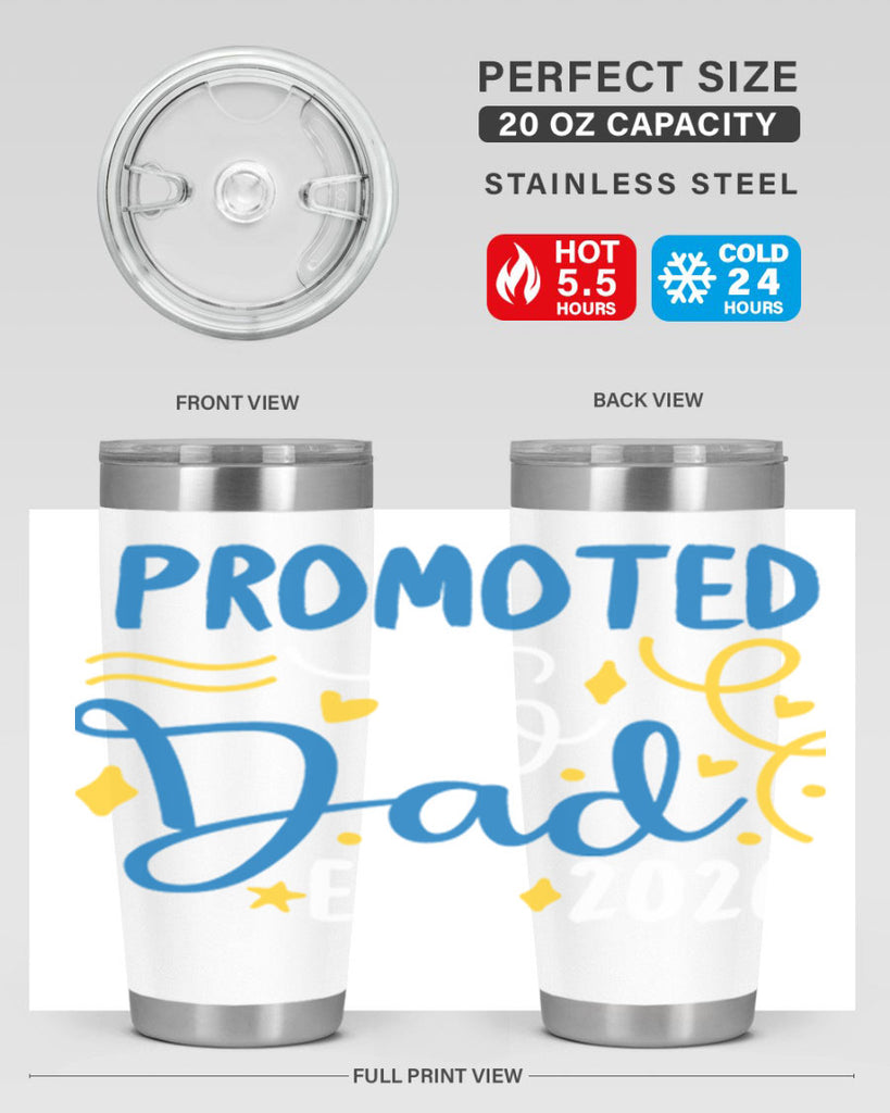 promoted to dad est 7#- fathers day- Tumbler