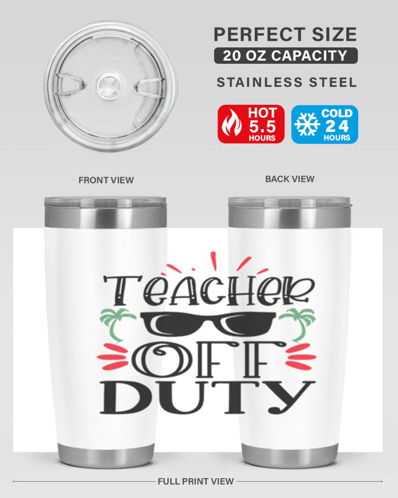 teacher off duty Style 142#- teacher- tumbler