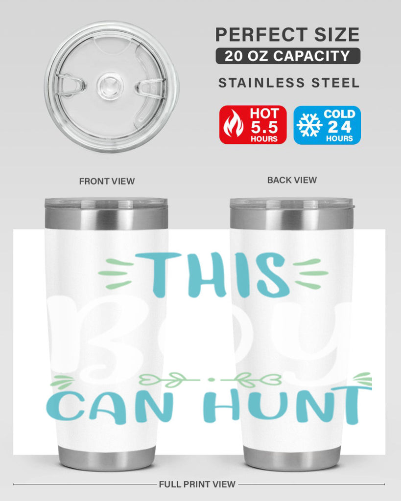 this boy can huntt 1#- easter- Tumbler