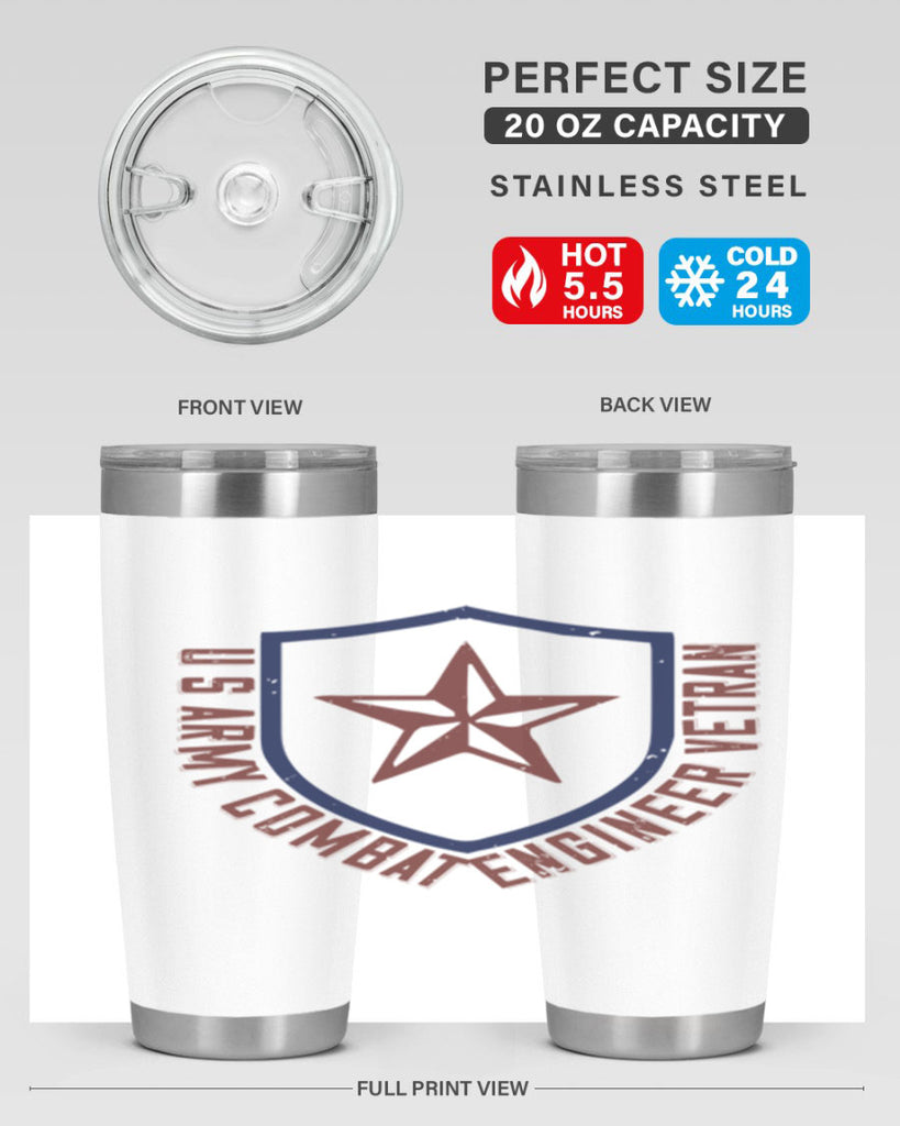 u s army conbat engineer vetran Style 32#- engineer- tumbler