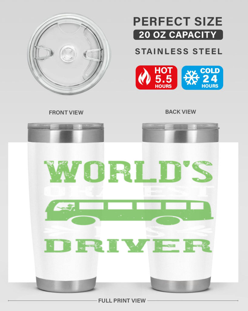 world’s okayest bus driver Style 3#- bus driver- tumbler
