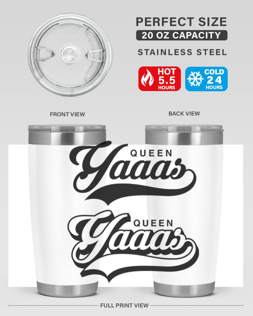 yaaas queen script 5#- black words phrases- Cotton Tank