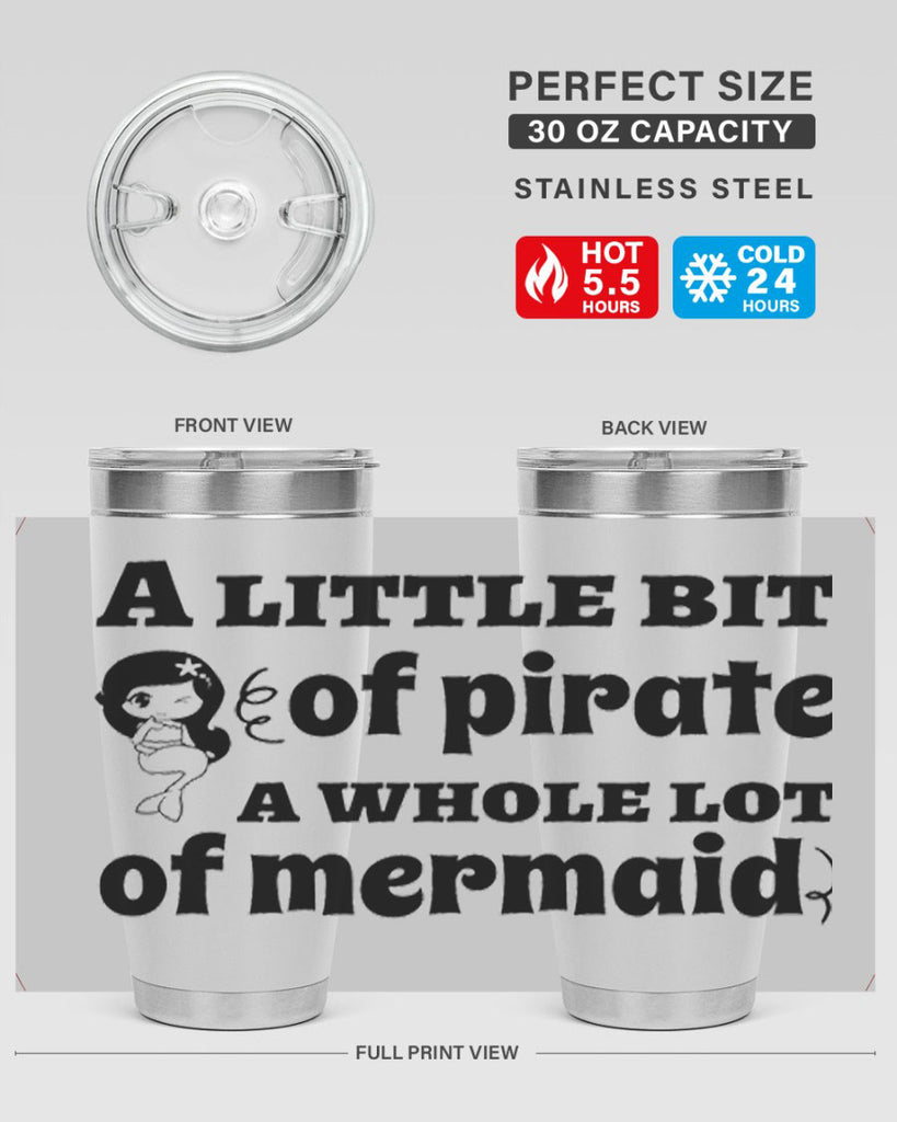A little bit of pirate 10#- mermaid- Tumbler