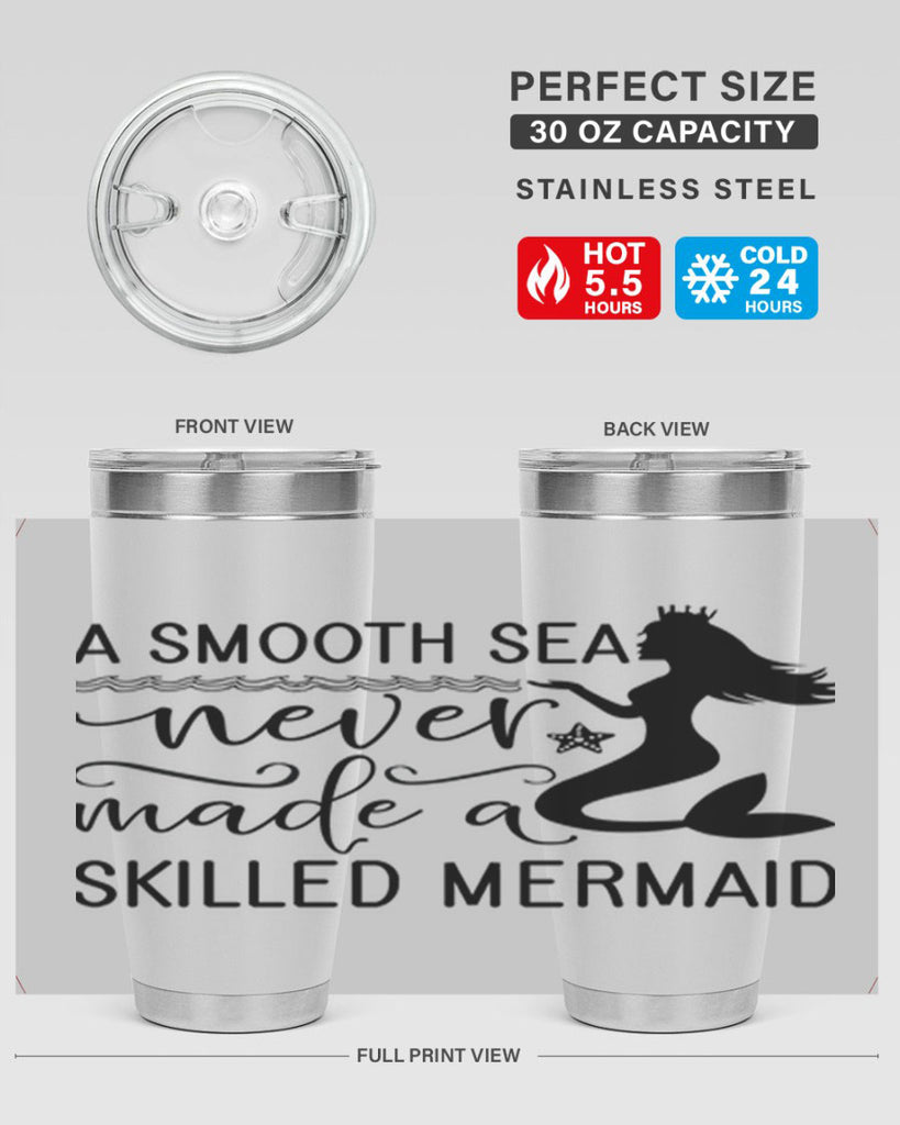 A smooth sea never made 12#- mermaid- Tumbler