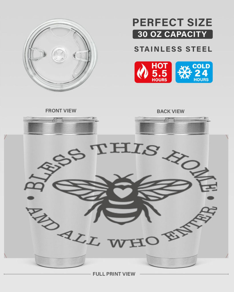 Bless this Home Bee59#- spring- Tumbler