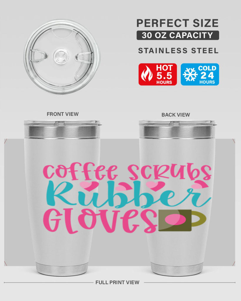 Coffee Scrubs Rubber Gloves Style Style 208#- nurse- tumbler