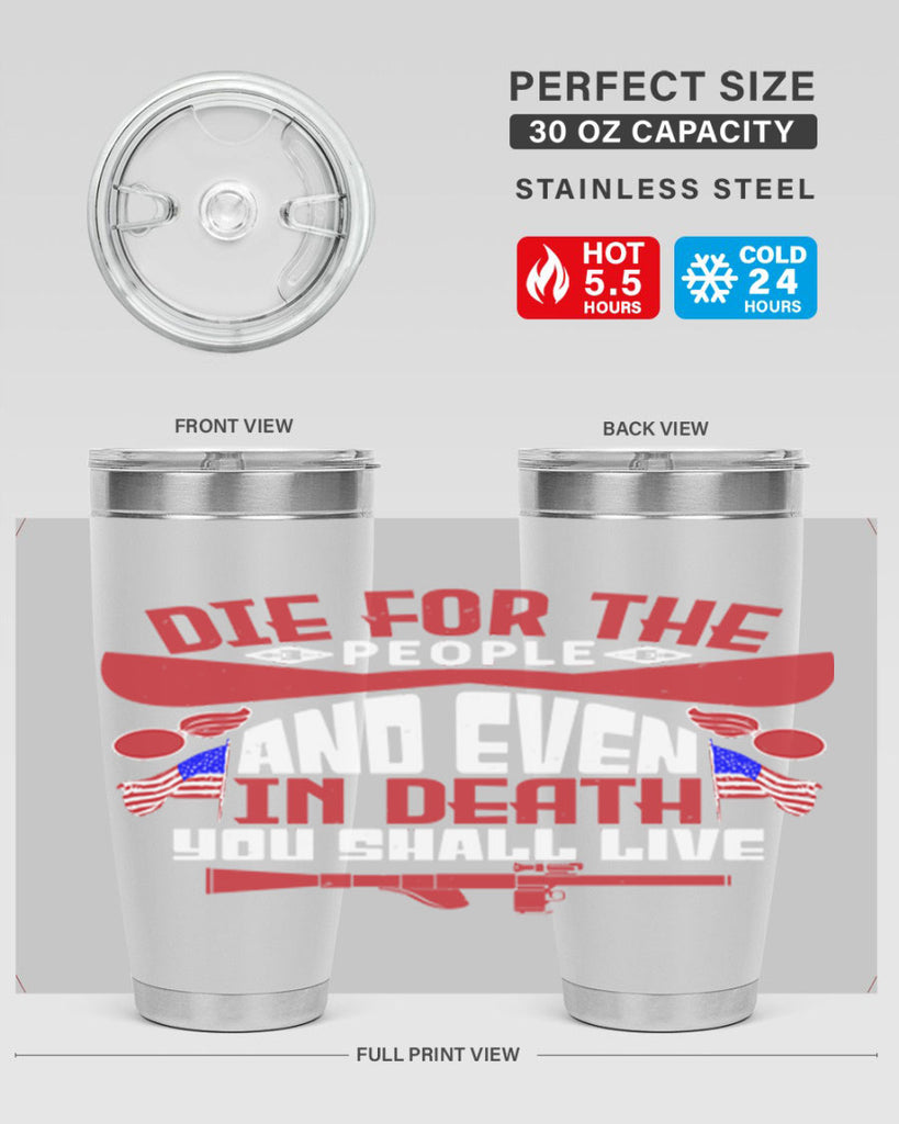 Die for the people and live Style 41#- Fourt Of July- Tumbler