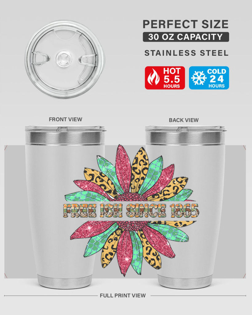 Freeish Since 1865 Sunflower Juneteenth 15#- Juneteenth- tumbler