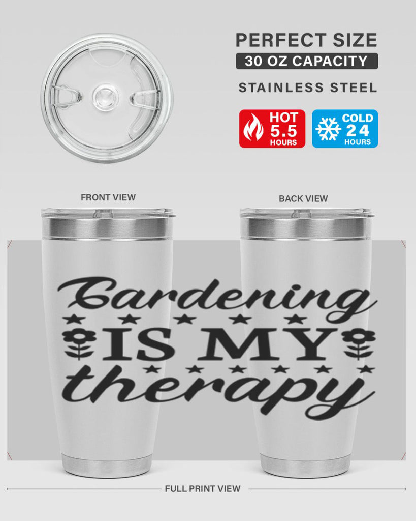 Gardening is my therapy  146#- spring- Tumbler