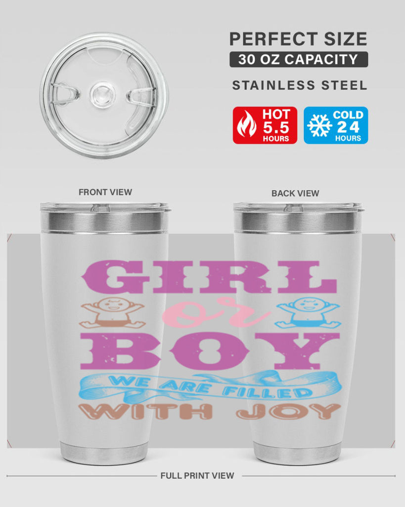 Girl or boy we are filled with joy Style 38#- baby shower- tumbler