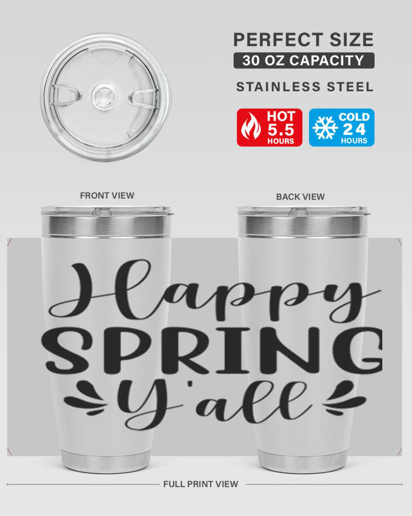 Happy Spring Y'all 163#- spring- Tumbler