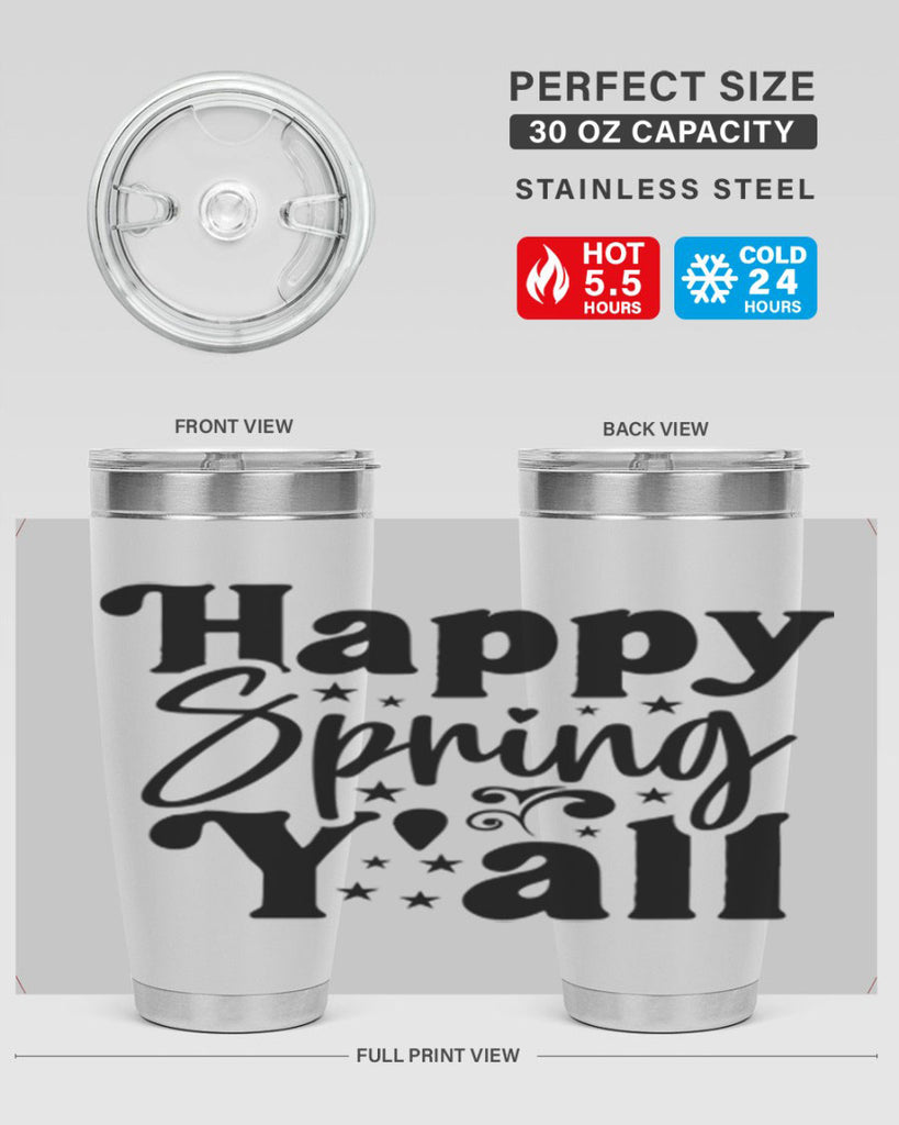Happy Spring Y'all 164#- spring- Tumbler