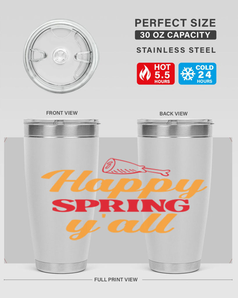 Happy spring y'all 162#- spring- Tumbler