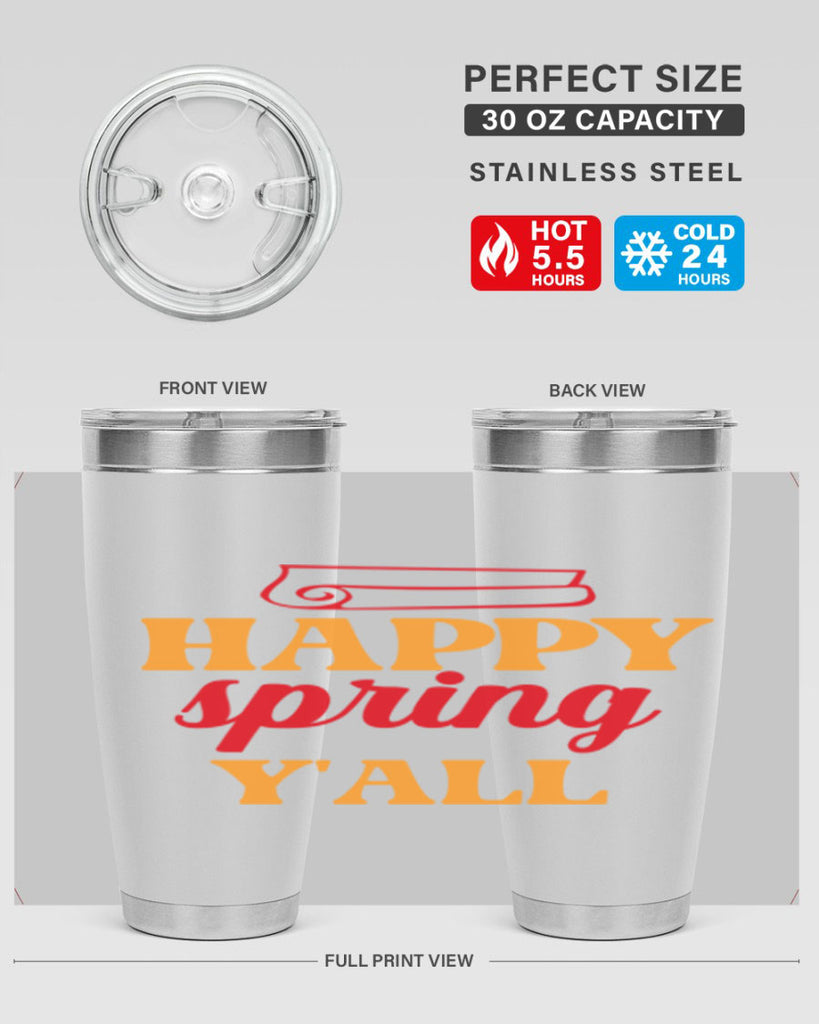 Happy spring y'all 166#- spring- Tumbler