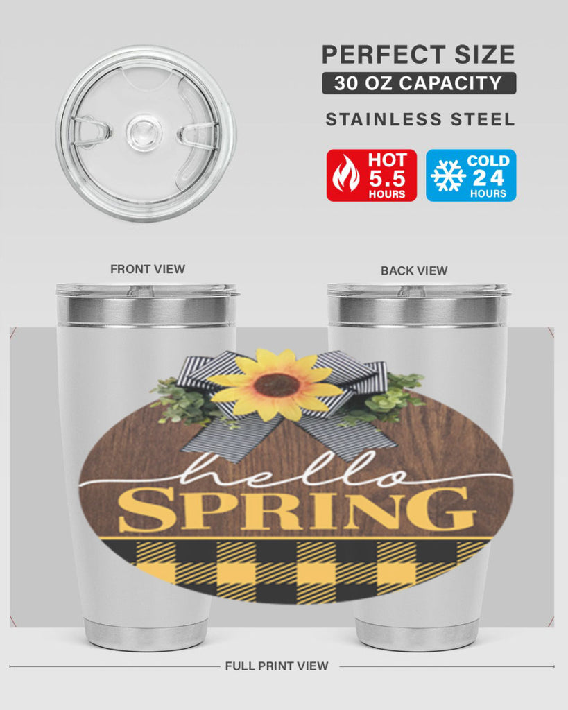 Hello Spring plaid Mockup 204#- spring- Tumbler