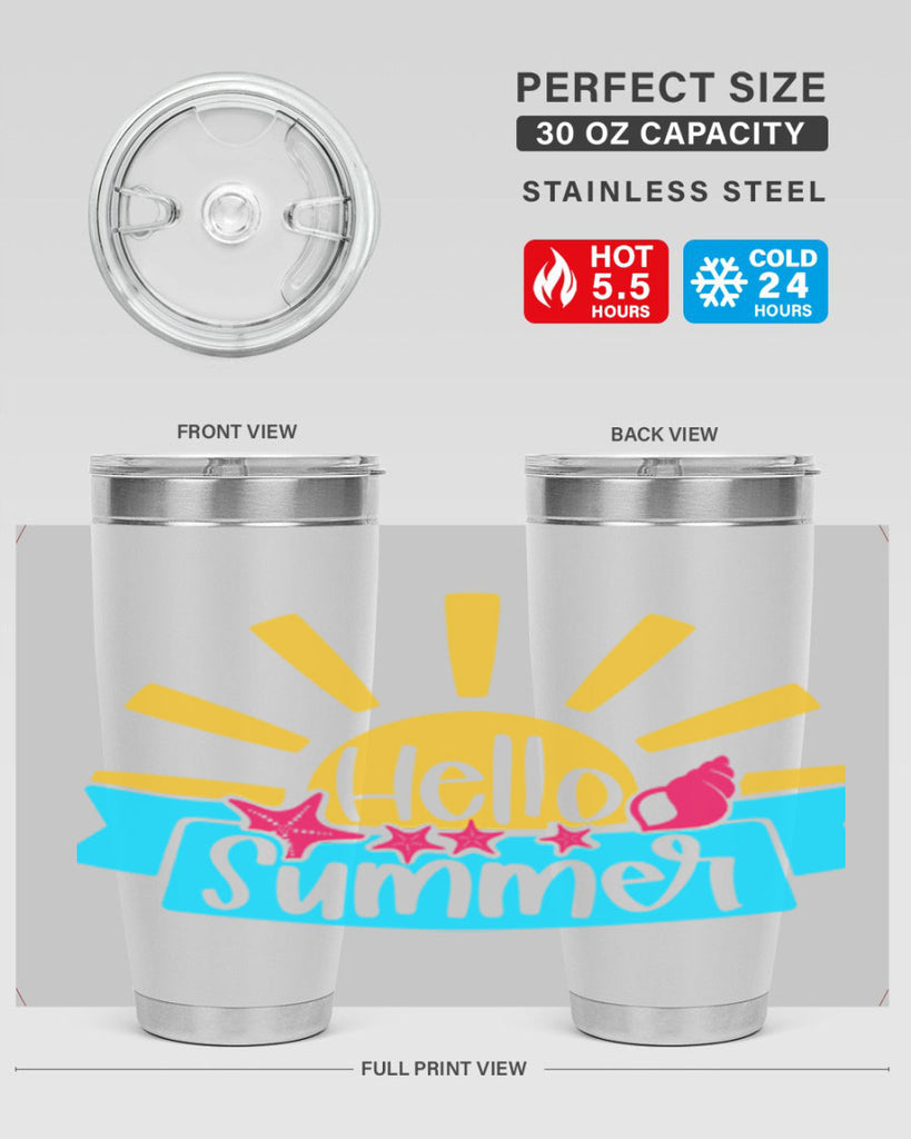 Hello Summer Style 38#- summer- Tumbler