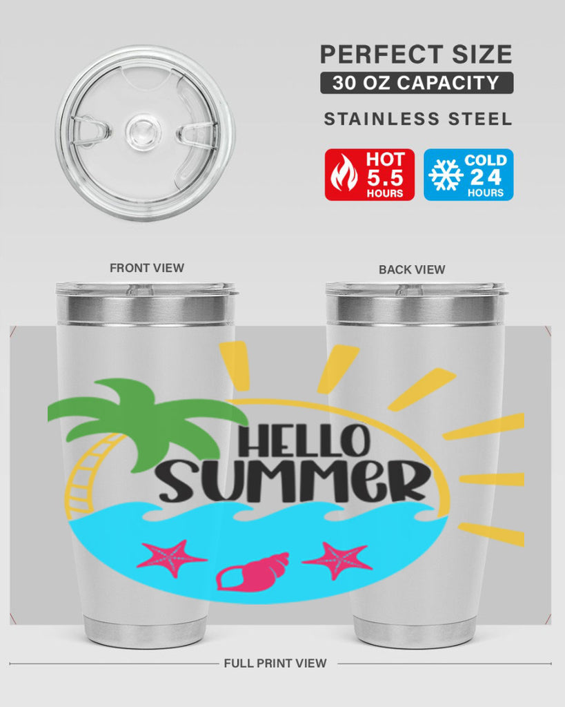 Hello Summer Style 40#- summer- Tumbler