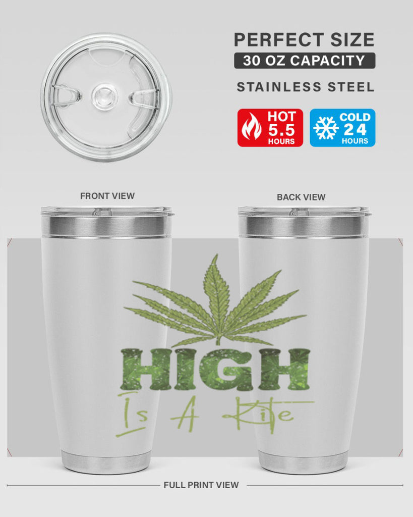 High Is A Kite Sublimation 115#- marijuana- Tumbler