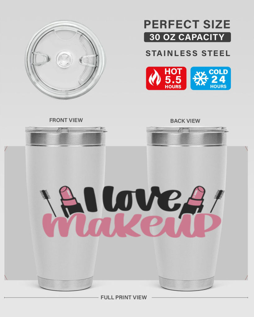 I Love Makeup Style 80#- make up- Tumbler