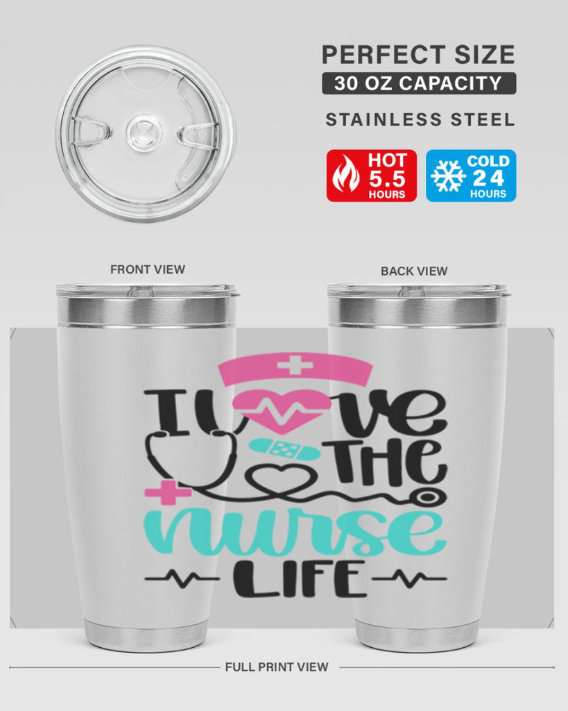 I Love The Nurse Life Style Style 169#- nurse- tumbler