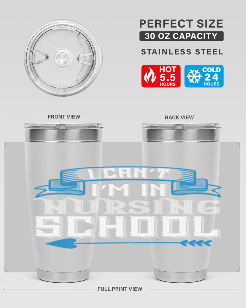 I can’t i’m in nursing school Style 331#- nurse- tumbler