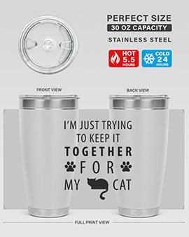 I’m Just Trying Style 61#- cat- Tumbler