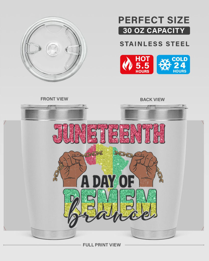 Juneteenth A Day Of Remembrance Png 9#- Juneteenth- tumbler