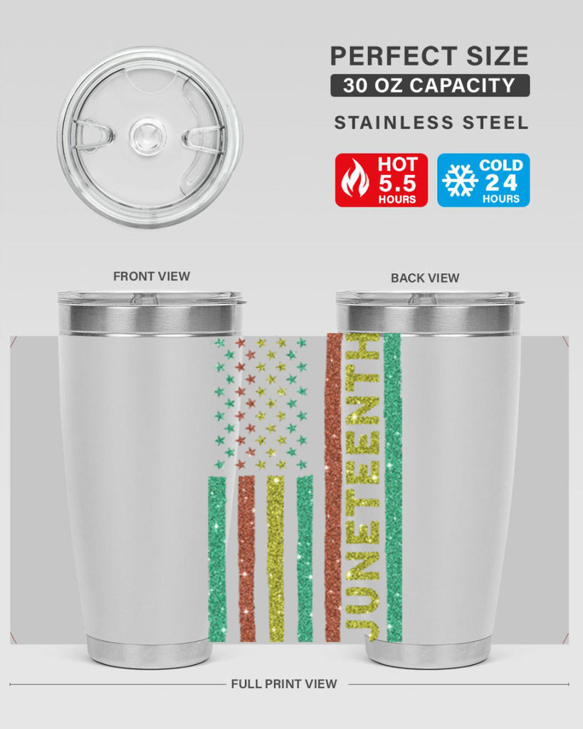 Juneteenth Freedom Day Afro Usa Flag Png 23#- Juneteenth- tumbler