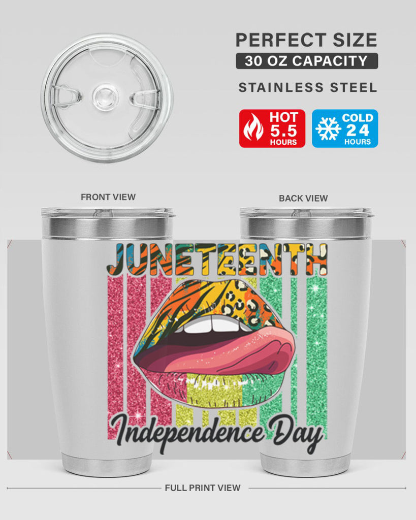 Juneteenth Independence Day Sexy Lip Png 11#- Juneteenth- tumbler
