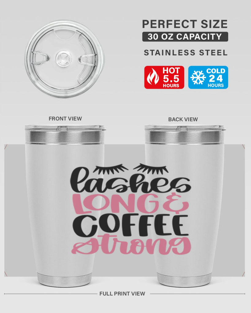 Lashes Long Coffee Strong Style 67#- make up- Tumbler