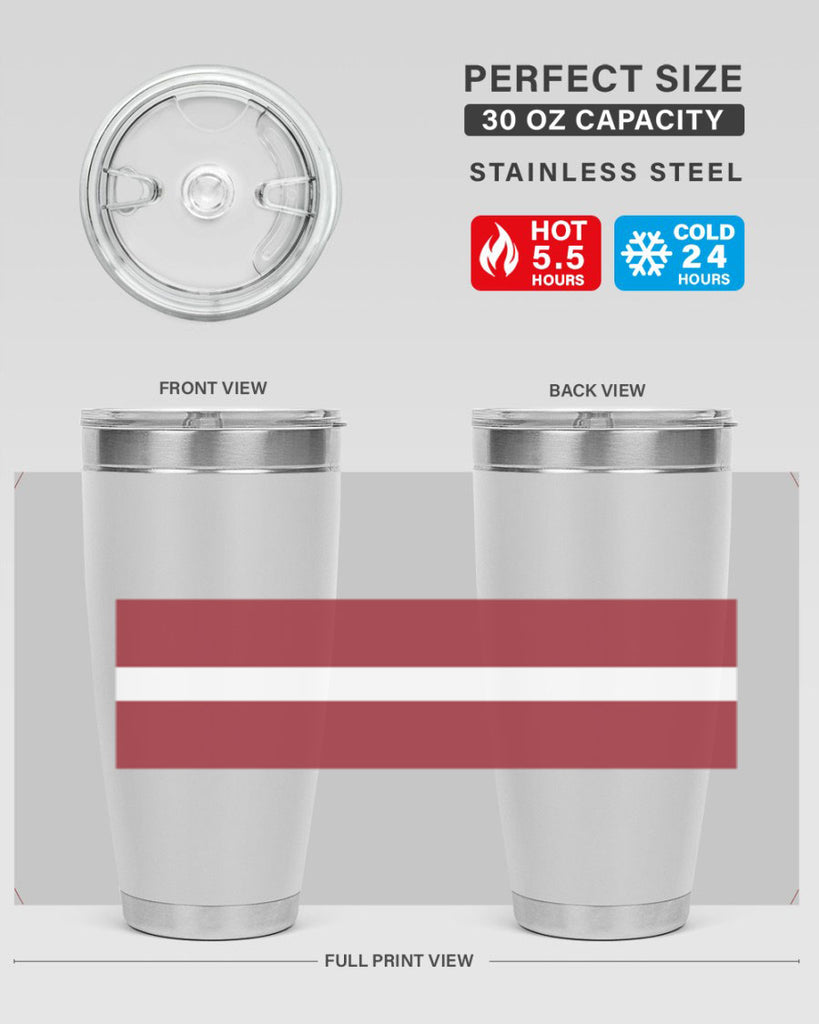 Latvia 104#- world flags- Tumbler