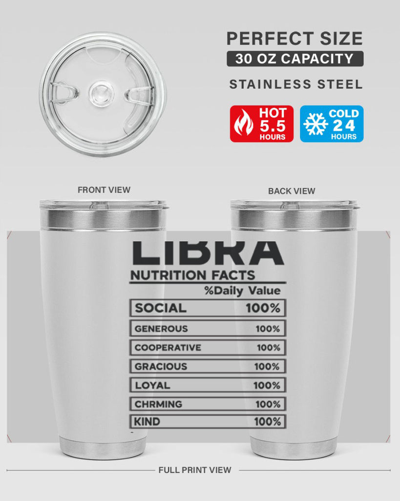 Libra Nutrition Facts 318#- zodiac- Tumbler