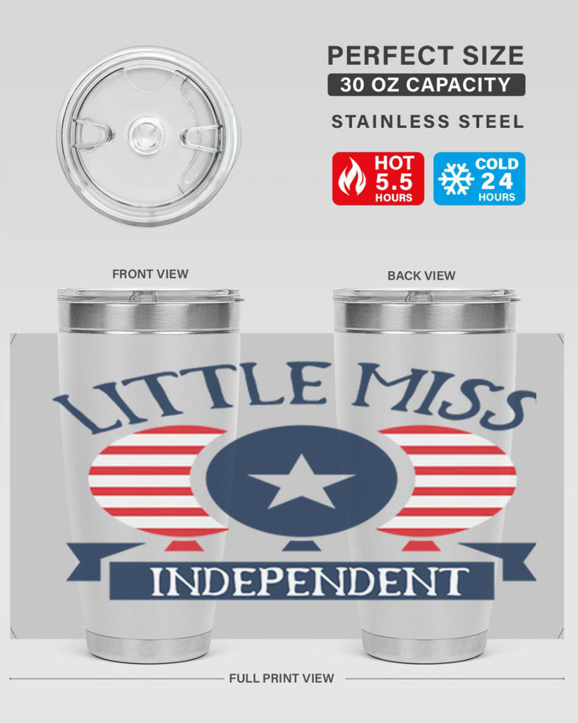 Little miss independent Style 80#- Fourt Of July- Tumbler