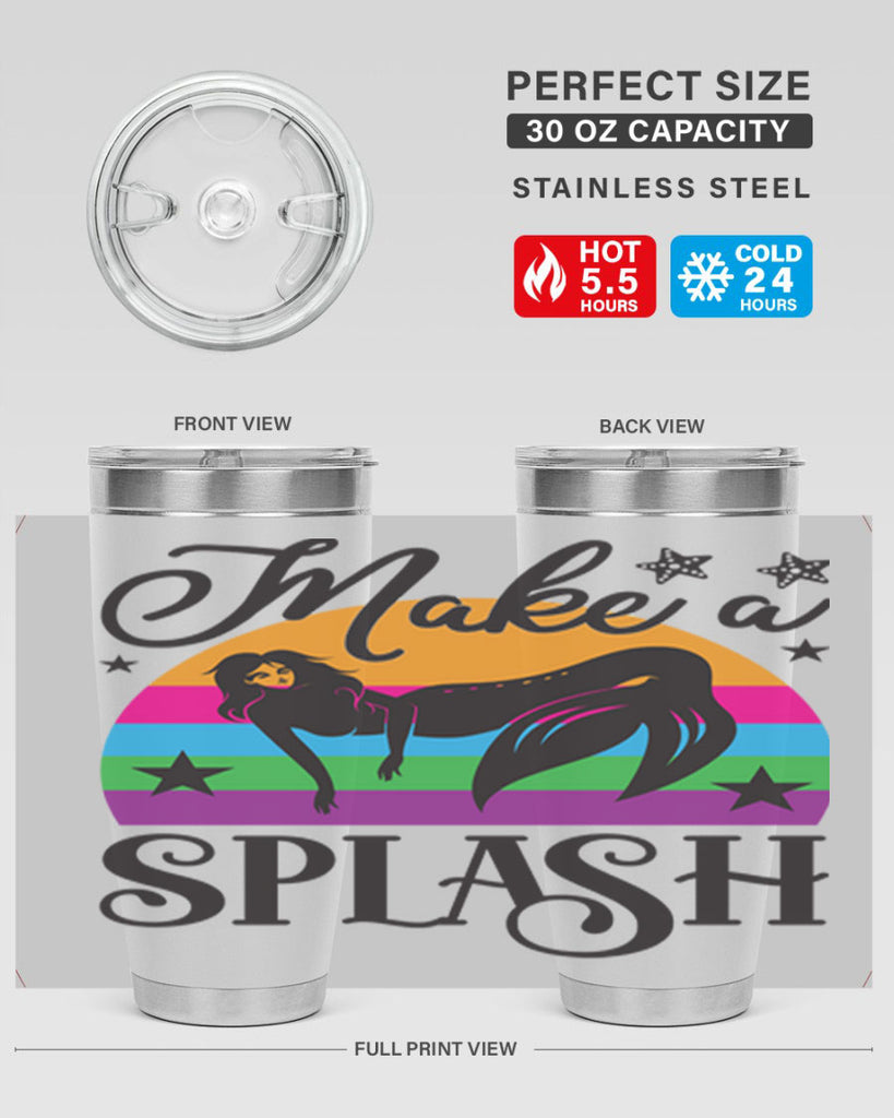 Make a splash 313#- mermaid- Tumbler