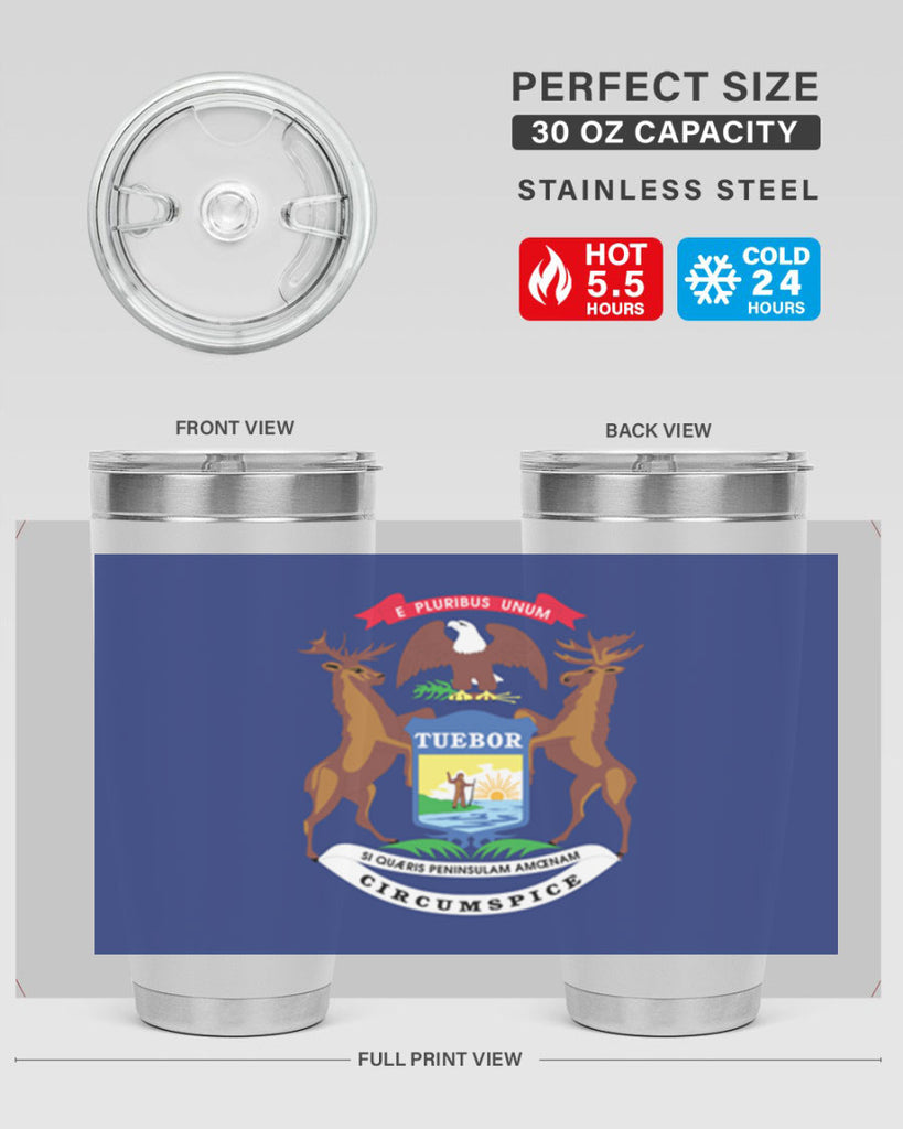 Michigan 30#- Us Flags- Tumbler