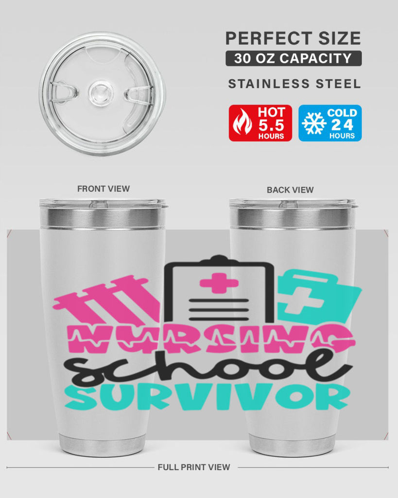 Nursing School Survivor Style Style 62#- nurse- tumbler