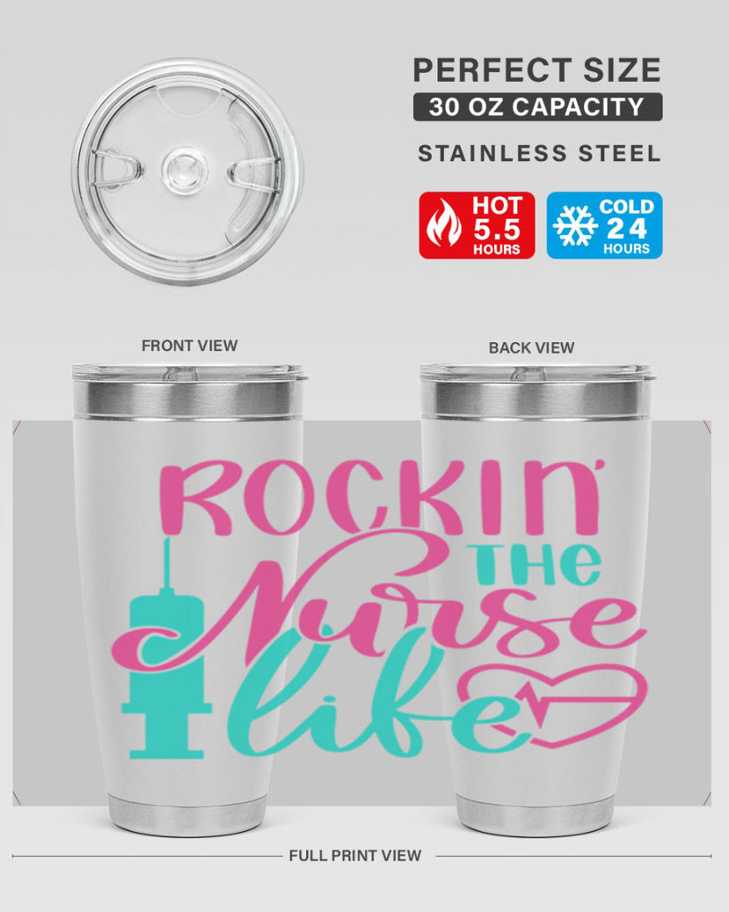 Rockin The Nurse Life Style Style 55#- nurse- tumbler
